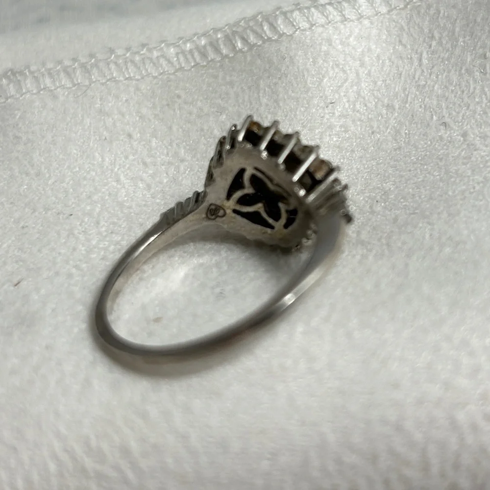 Brighton Demantur Ring Clear Crystals Silver Plated Size 9.5 & Cloth Bag - Picture 11 of 11